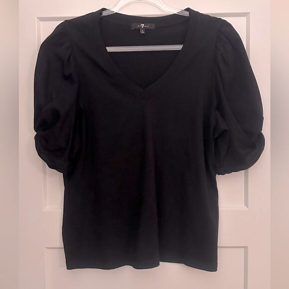 7 for all Mankind Puff Short Sleeve Top - Picture 2 of 5